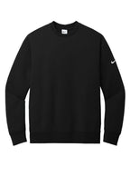 nike club fleece sleeve swoosh crewneck