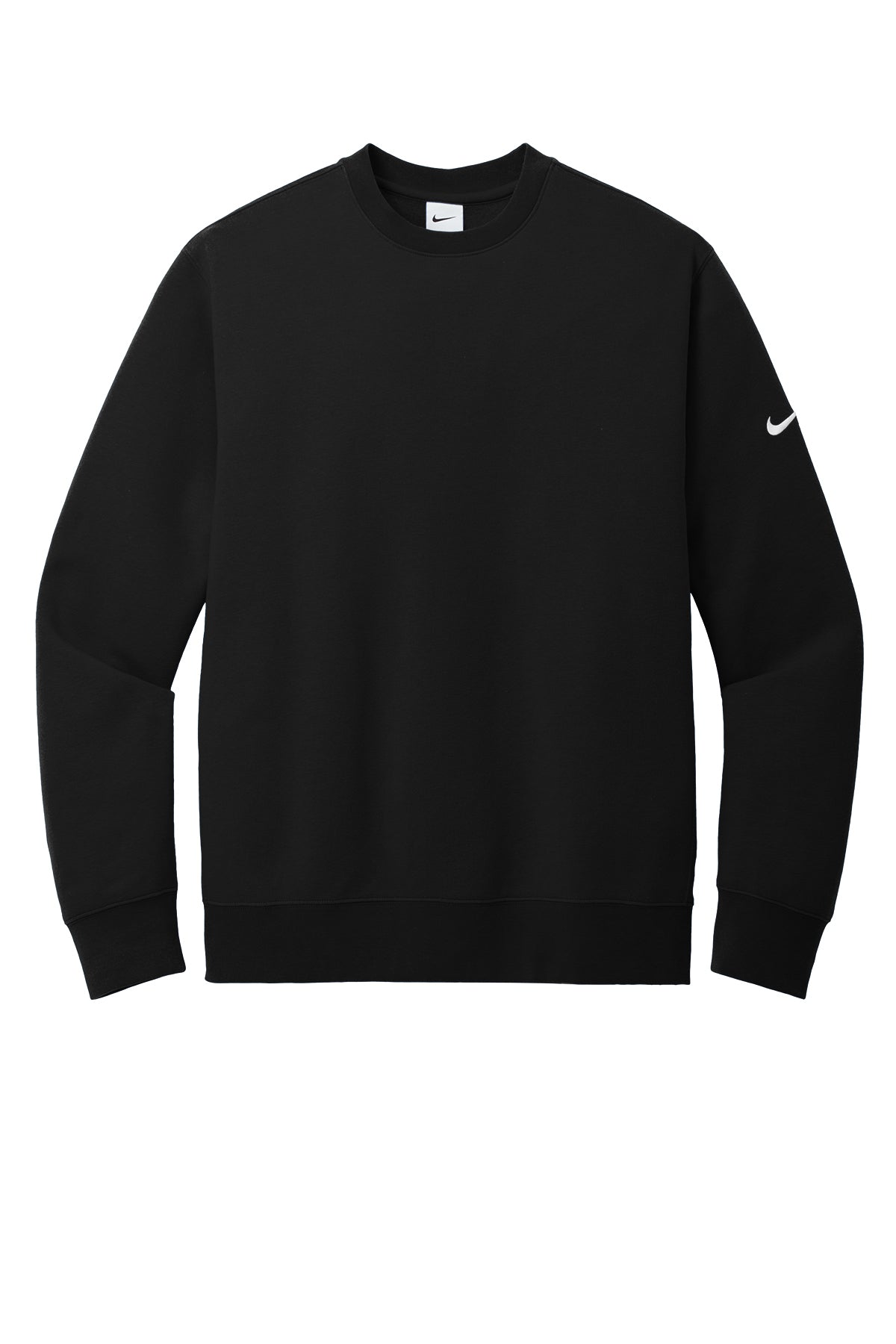 nike club fleece sleeve swoosh crewneck